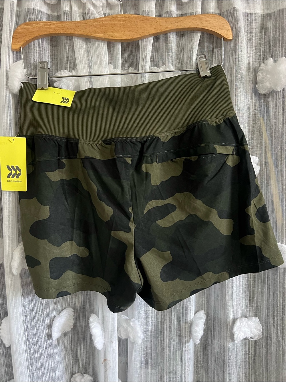 all in motion Women's Olive Green Camo Athletic Shorts